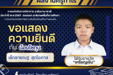การสอบแข่งขันระดับนานาชาติ-นายณฐ สุภโอภาส