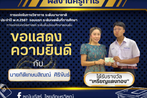 การสอบแข่งขันระดับนานาชาติ-นายกิติเกษมสิณณ์ ศิริขันธ์